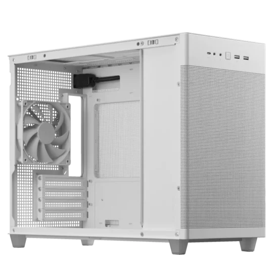 Asus Prime AP201 White Front Angled View