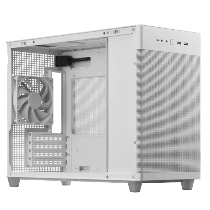 Asus Prime AP201 White Front Angled View