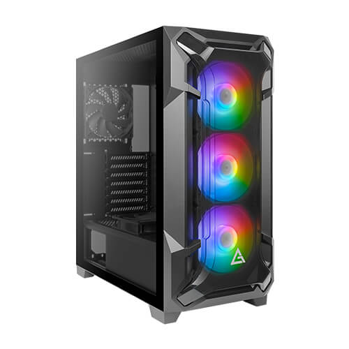 Antec DF600 FLUX RGB Angled Front View