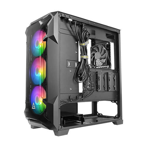 Antec DF600 FLUX RGB Angled Side View