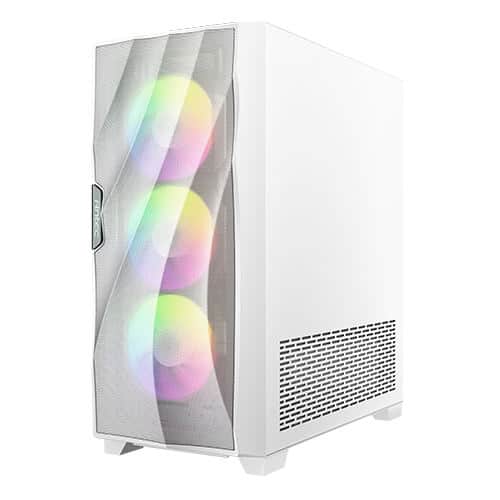 Antec DF700 FLUX RGB White Angled Front View