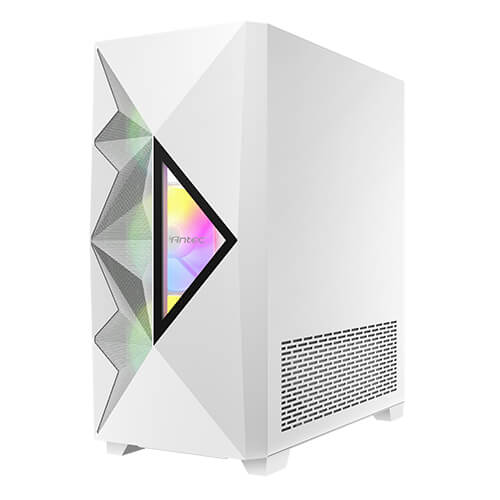 Antec DF800 FLUX RGB White Angled Front View