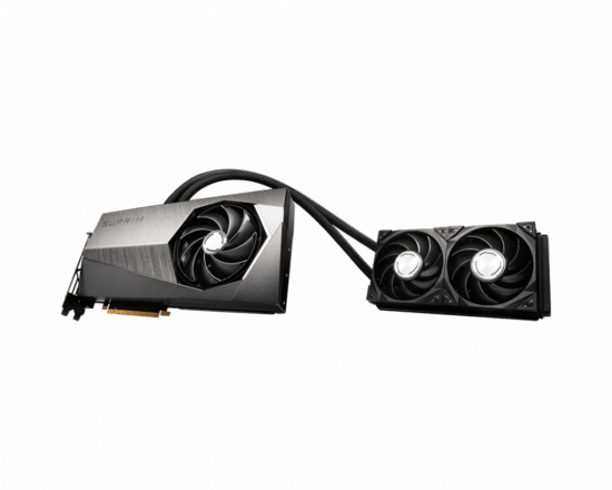 MSI NVIDIA GeForce RTX 4090 SUPRIM LIQUID X 24GB GDDR6X Angled Front View