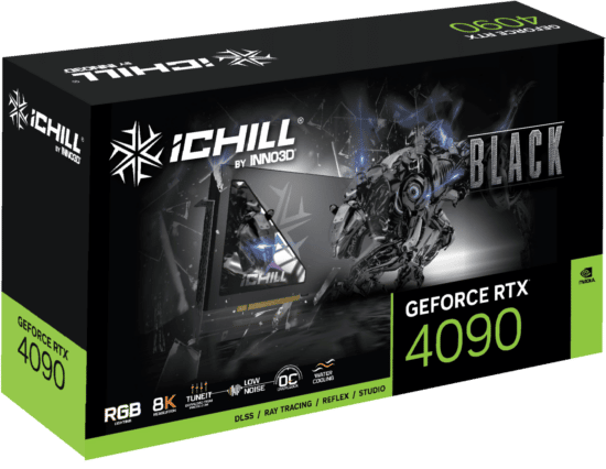 Inno3D NVIDIA GeForce RTX 4090 ICHILL BLACK Box View