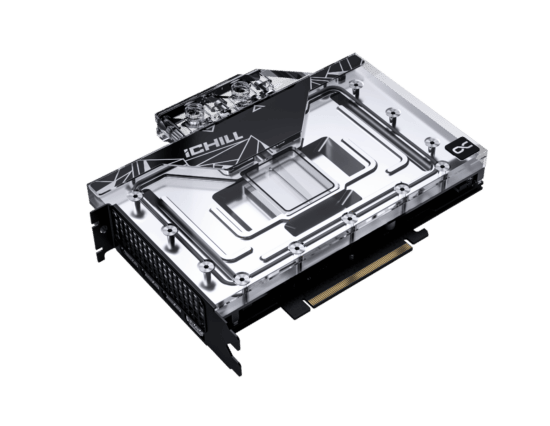 Inno3D NVIDIA GeForce RTX 4090 ICHILL FROSTBITE Angled Front View