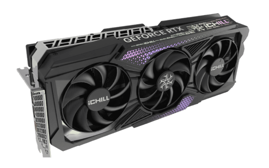 Inno3D NVIDIA GeForce RTX 4090 ICHILL X3 Angled Vertical View