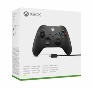 Xbox Wireless Controller + USB-C Cable - Carbon Black Box View
