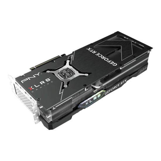 PNY NVIDIA GeForce RTX 4080 16GB VERTO EPIC-X Angled Backplate View