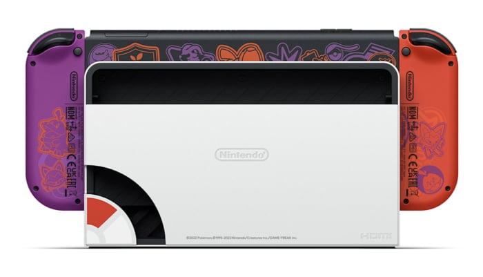 Nintendo Switch – OLED Model Pokémon Scarlet & Violet Edition Dock Rear View