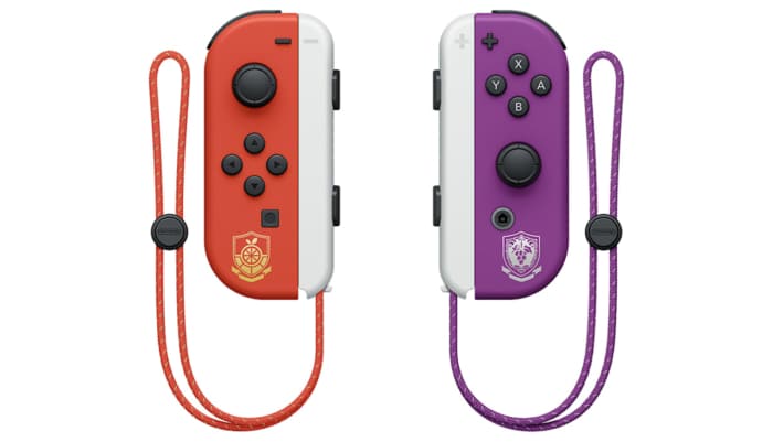 Nintendo Switch – OLED Model Pokémon Scarlet & Violet Edition Joy-Cons Front View