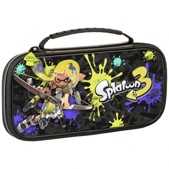 Nacon Splatoon 3 Deluxe Travel Carry Case Angled Front View