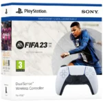 Sony PS5 White DualSense Wireless Controller + FIFA 23 + Ultimate Team DLC Box View