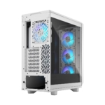 Fractal Design Meshify 2 Compact RGB White TG Angled Rear View