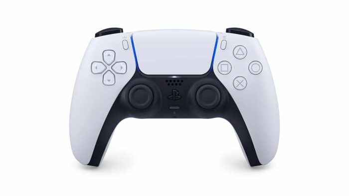 Sony PS5 White DualSense Wireless Controller + FIFA 23 + Ultimate Team DLC Flat Front View