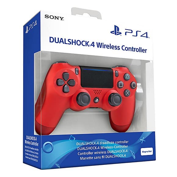 Sony PS4 Magma Red Dualshock 4 Wireless Controller Box View