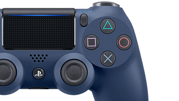 Sony PS4 Midnight Blue Dualshock 4 Wireless Controller Flat Front View