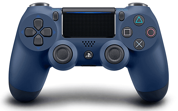 Sony PS4 Midnight Blue Dualshock 4 Wireless Controller Flat Front View