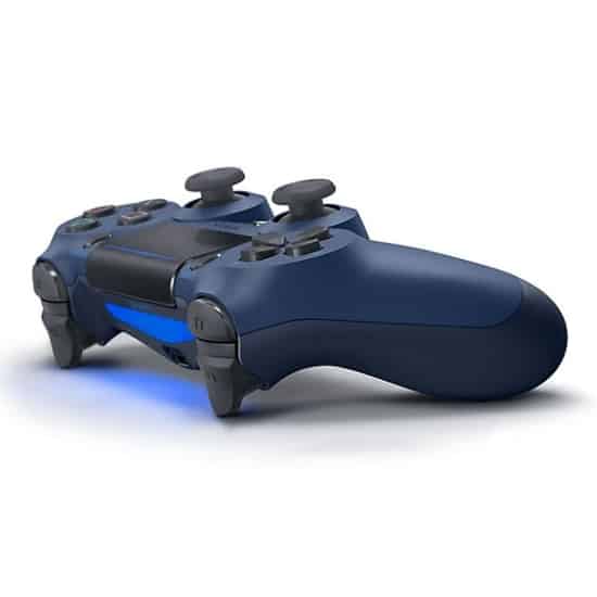 Sony PS4 Midnight Blue Dualshock 4 Wireless Controller Angled Side View