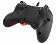 Nacon Wired Compact Controller - Orange Angled Rear View