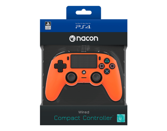 Nacon Wired Compact Controller - Orange Box View