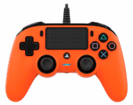 Nacon Wired Compact Controller - Orange Flat Front View