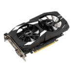 ASUS Dual NVIDIA GeForce GTX 1650 OC Angled Front View