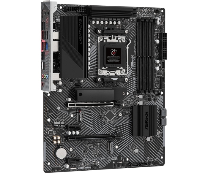 ASRock B650 PG Lightning Angled Front View