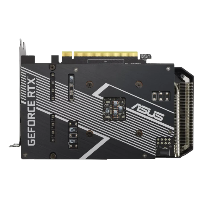 ASUS Dual NVIDIA GeForce RTX 3060 OC Backplate View