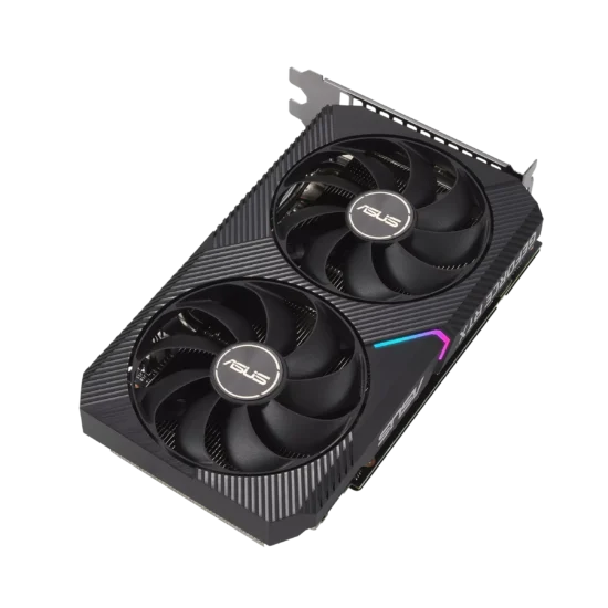 ASUS Dual NVIDIA GeForce RTX 3060 OC Angled Front View