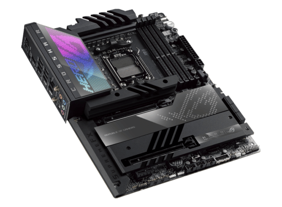 ASUS ROG Crosshair X670E Hero Angled Front View