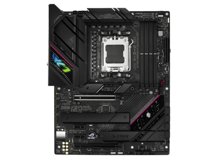 ASUS ROG Strix B650E-F Gaming WiFi Flat Front View