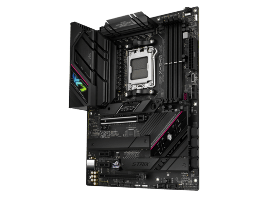 ASUS ROG Strix B650E-F Gaming WiFi Angled Front View