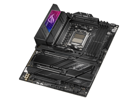 ASUS ROG Strix X670E-E Gaming WiFi Angled Front View