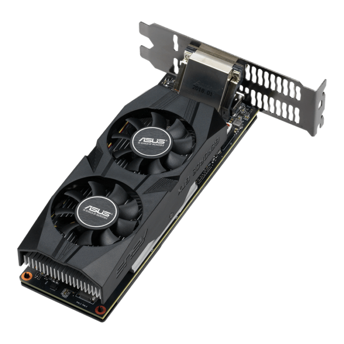 ASUS NVIDIA GeForce GTX 1650 OC Angled Front View