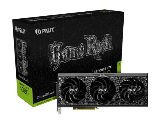 Palit NVIDIA GeForce RTX 4080 GameRock OmniBlack Box View