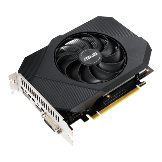 ASUS Phoenix NVIDIA GeForce GTX 1650 OC Angled Front View