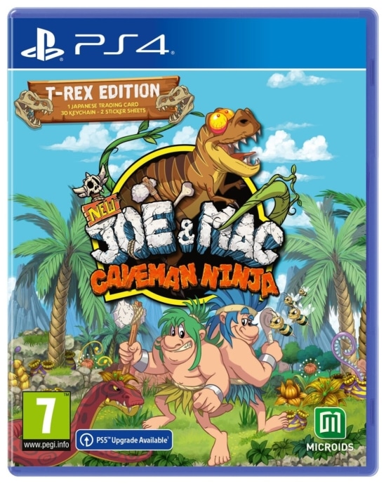 New Joe & Mac: Caveman Ninja T-Rex Edition Box Art PS4