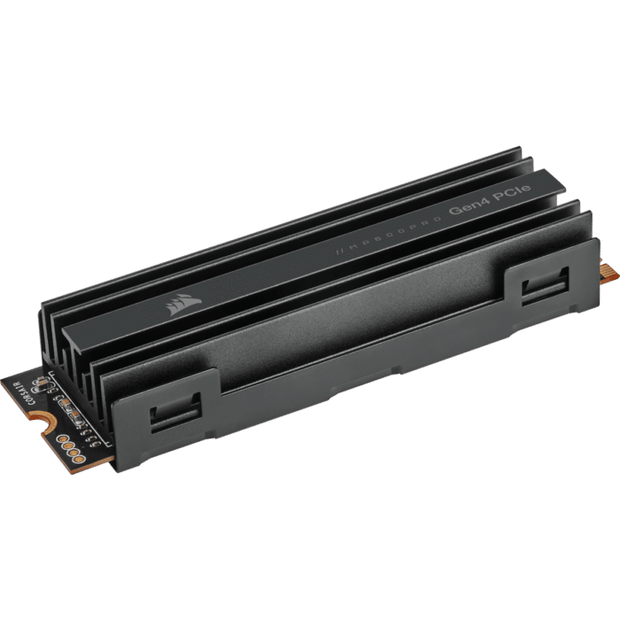 Corsair MP600 PRO 1TB Angled Front View