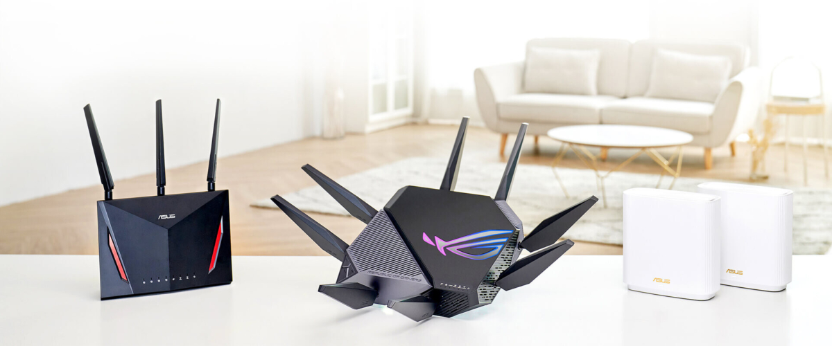 ASUS RT-AX89X Mesh Wi-Fi Router with a Networking Pro 1200
