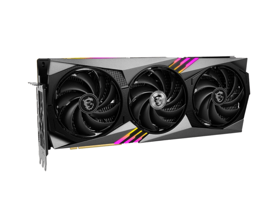 MSI NVIDIA GeForce RTX 4070 Ti GAMING TRIO Angled Front View
