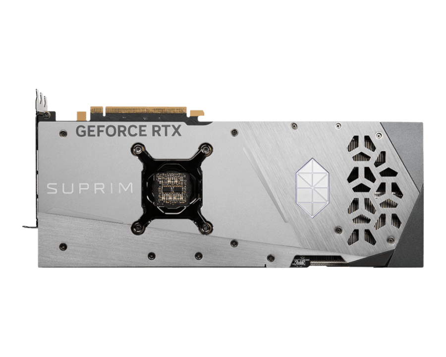 MSI NVIDIA GeForce RTX 4080 16GB SUPRIM X Backplate View