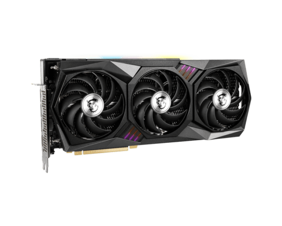 MSI NVIDIA GeForce RTX 3070 Ti GAMING TRIO Angled Front View