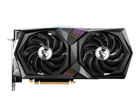 MSI NVIDIA GeForce RTX 3060 GAMING X Flat Front View