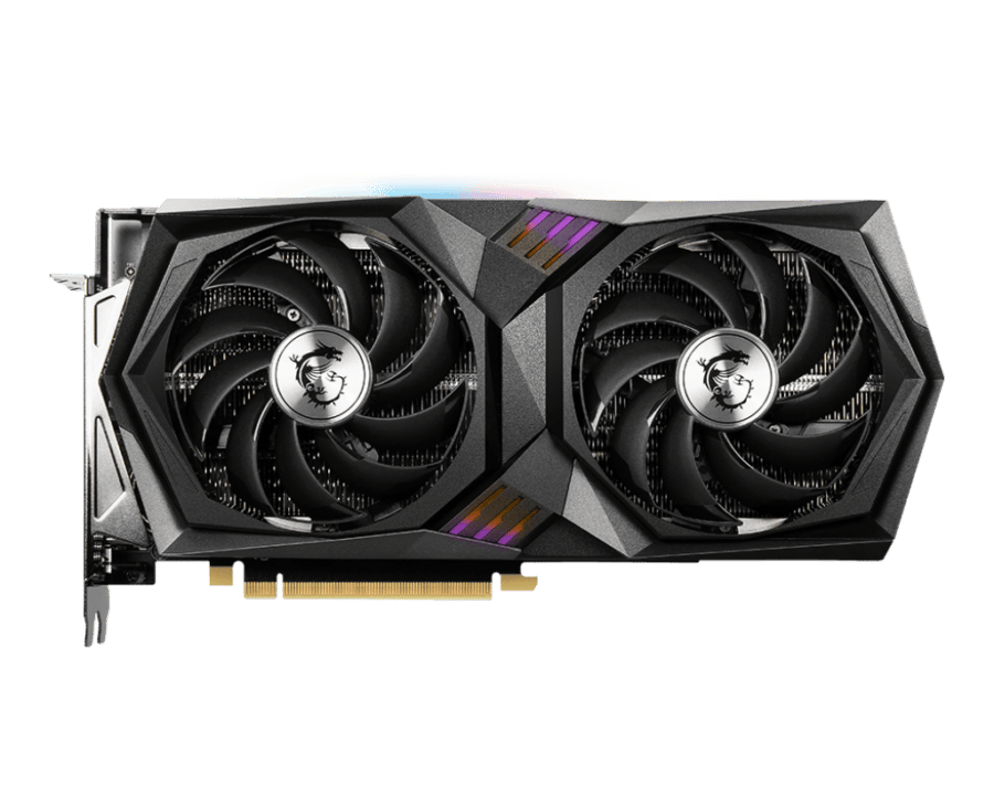 MSI NVIDIA GeForce RTX 3060 GAMING X Flat Front View