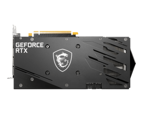 MSI NVIDIA GeForce RTX 3060 GAMING X Backplate View