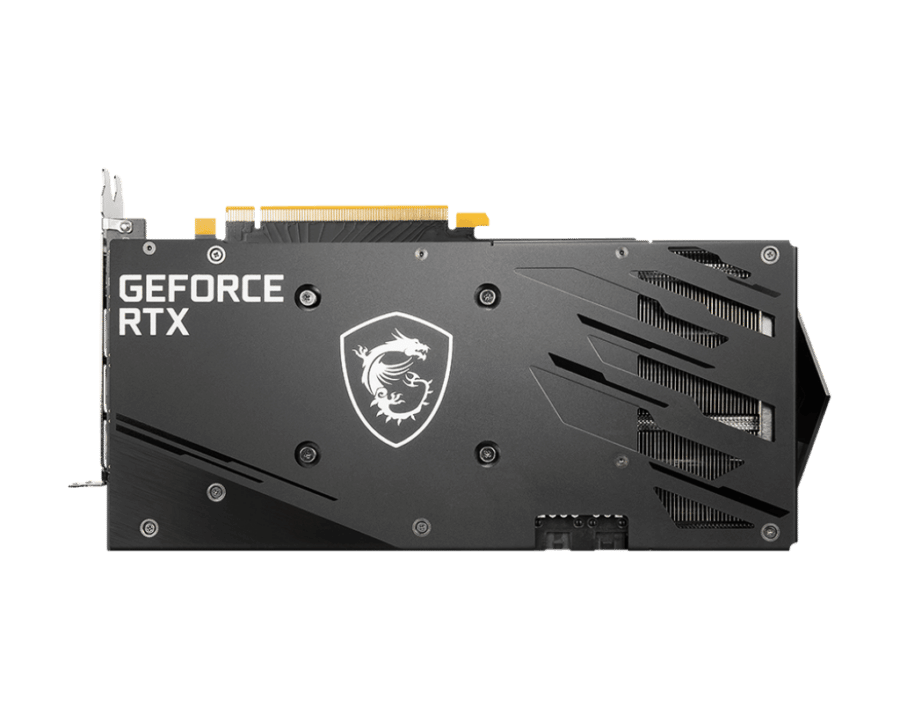 MSI NVIDIA GeForce RTX 3060 Ti GAMING X Backplate View