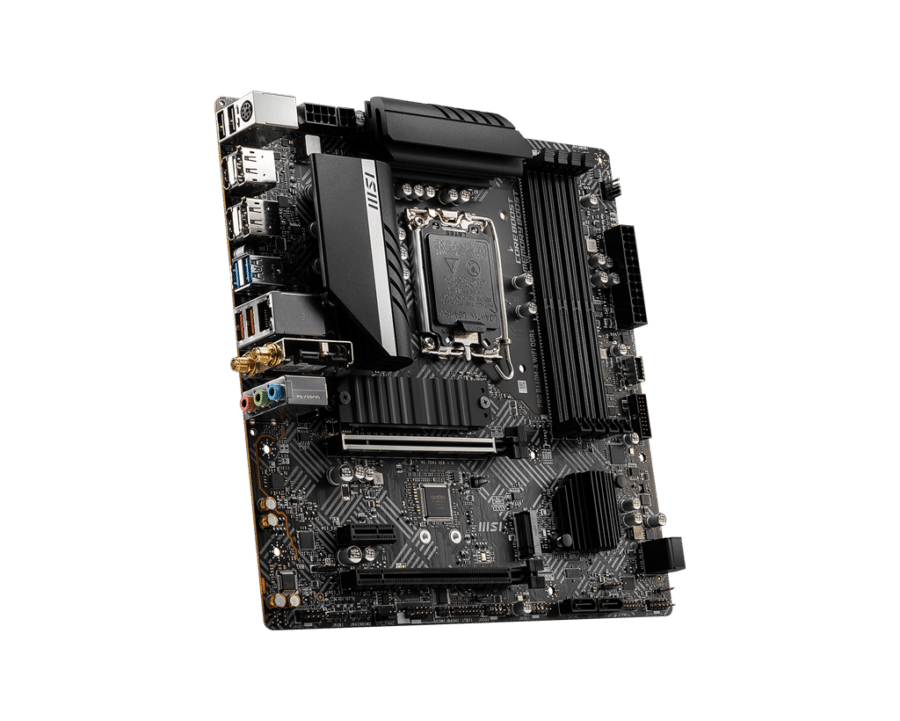MSI PRO B660M-A WIFI DDR4 Angled Front View