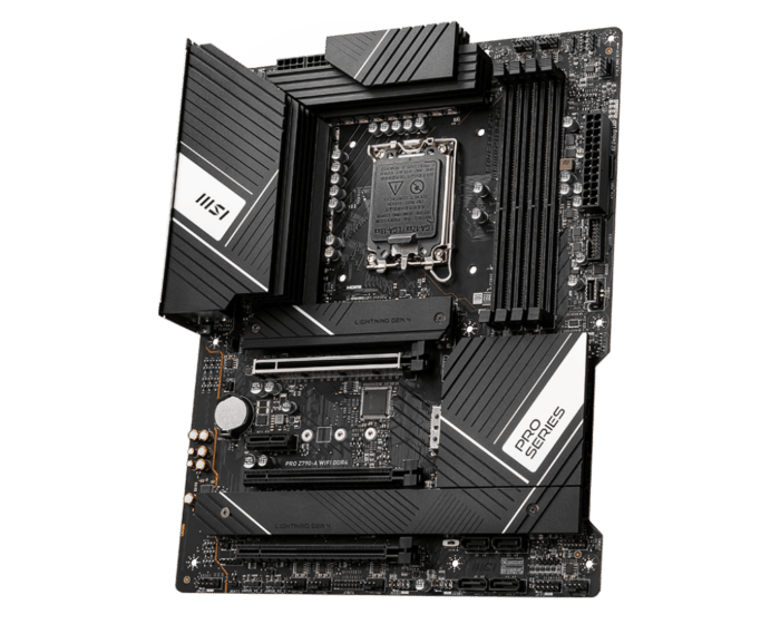 MSI PRO Z790-A WIFI DDR4 Angled Front View
