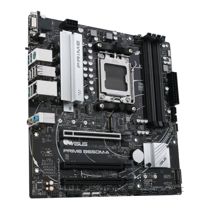 ASUS PRIME B650M-A Angled Front View
