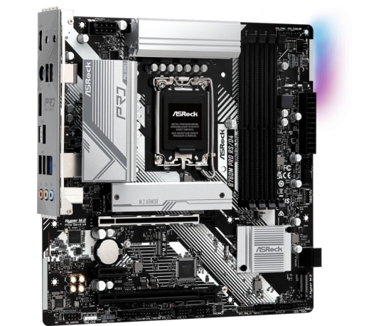 ASRock B760M Pro RS/D4 Angled Front View